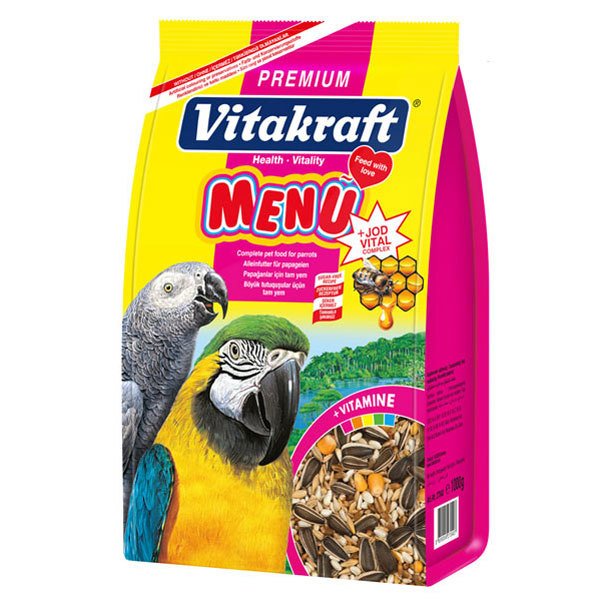 *27040-VITAKRAFT MENU PAPAĞAN YEMİ 1000 GR 5'Li