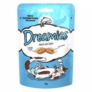*30476-Dreamies İçi Dolgulu Somonlu Kitir KEDİ Ödülü 6 X 60 Gr