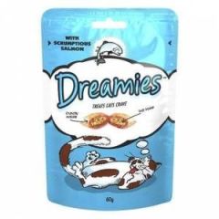 *30476-Dreamies İçi Dolgulu Somonlu Kitir KEDİ Ödülü 6 X 60 Gr