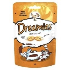 *30452-Dreamies İçi Dolgulu Tavuklu Kitir KEDİ Ödülü 6 X 60 Gr