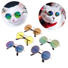 615-9001 İthal Pet Kedi Köpek Gözlük (Yuvarlak Çerçeve)