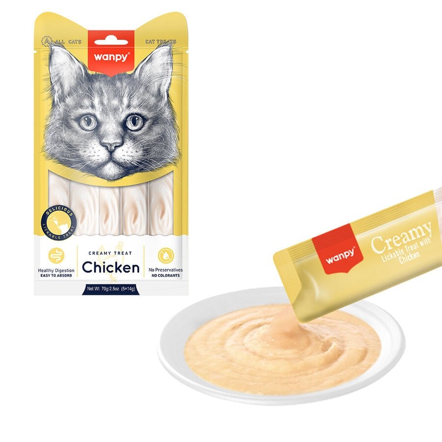 Wanpy Tavuk  Krema Kedi Ödülü 5x14 gr RA-049