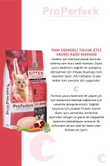 PRO PERFECK PREMİUM TAVUKLU NARLI HAVUÇLU YAVRU KEDİ MAMASI 2 KG