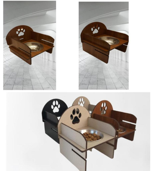 FLY Ayarlanır Tekli Mama Kabı