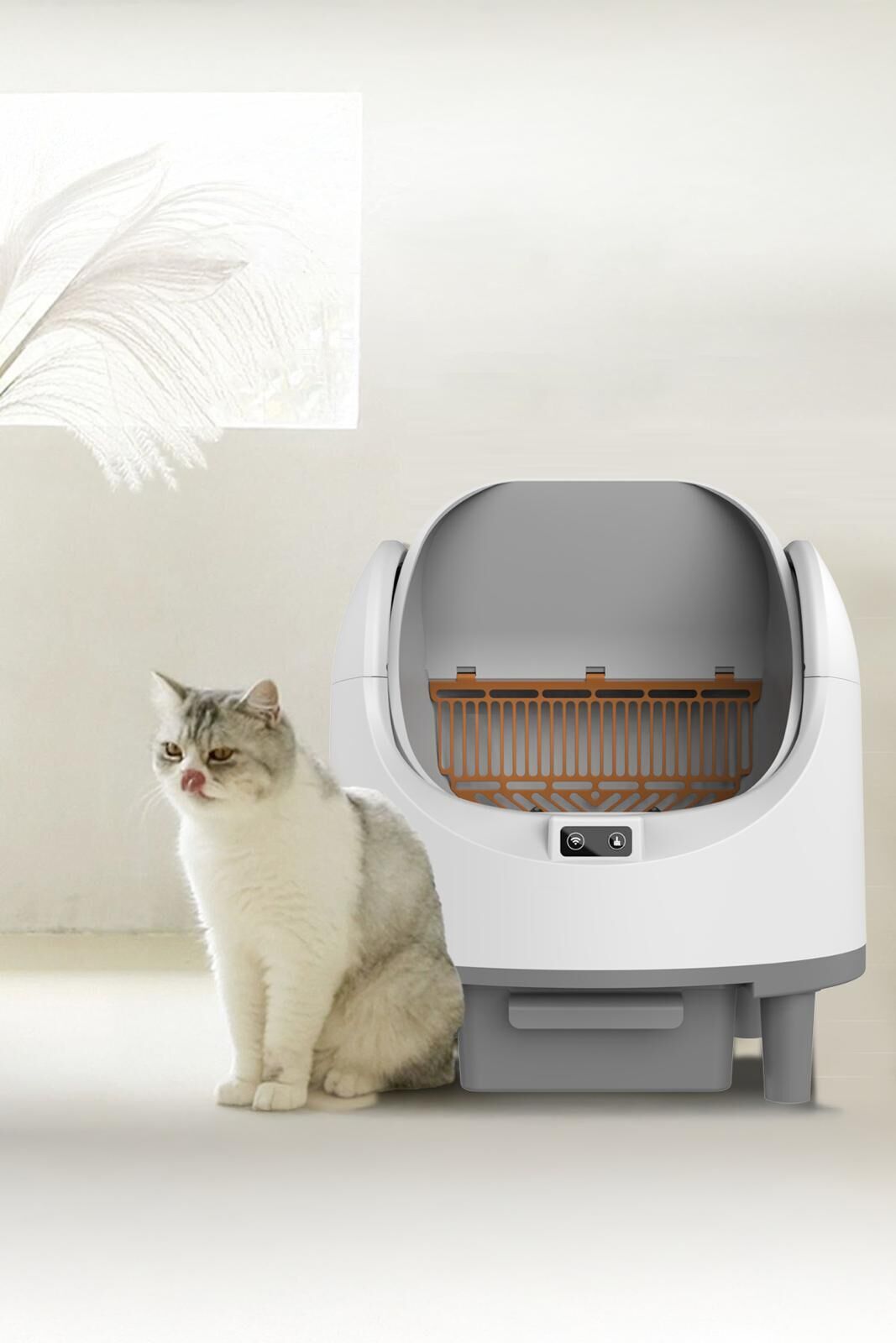 YDM ÜSTÜ AÇILIR AKILLI KEDİ TUVALETİ