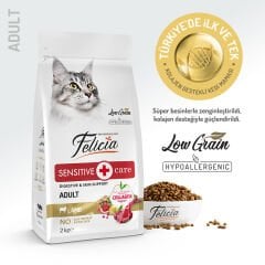 Felicia 2 Kg Kolajenli Kuzulu Az Tahıllı Yetişkin Kedi Maması