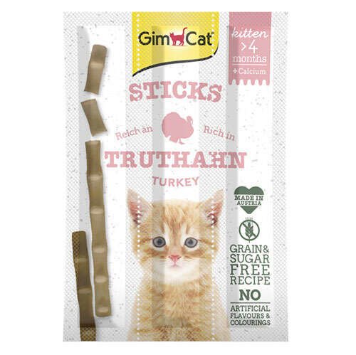 GimCat Sticks Kitten Hindili Ödül Çubukları 3x3gr