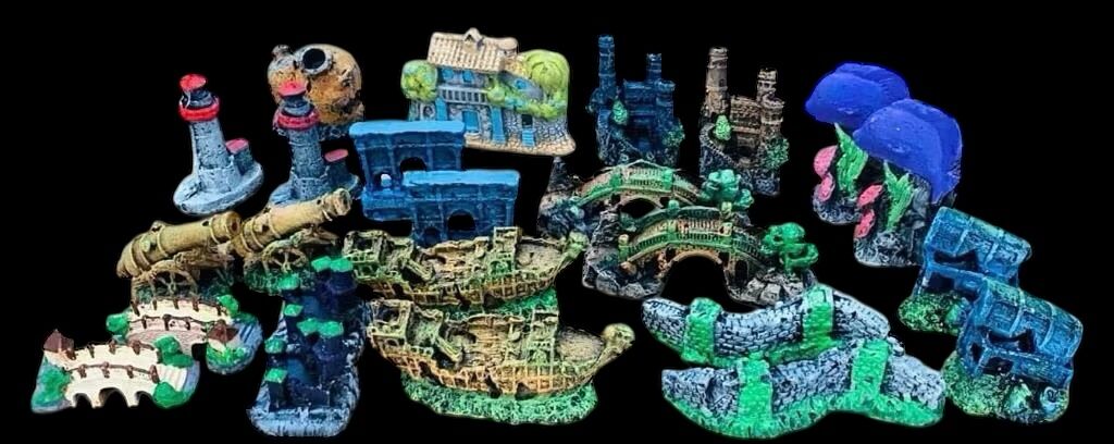 Tropical Akvaryum Dekoru Mini 24'lü