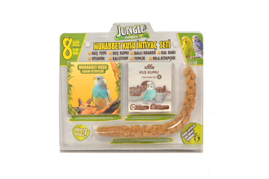 JNG-034-Jungle Muhabbet Kuşu İhtiyaç Seti 4'lü
