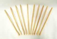 Plastik Başlıklı Tahta Tünek 12 mm 30 cm 10 Adet