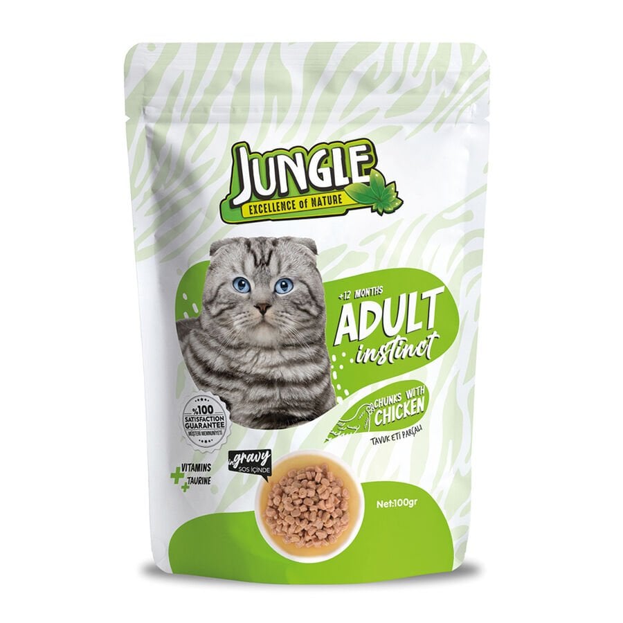 Jungle Kedi Tavuklu Pouch 100 Gr. 24'lü