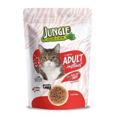 Jungle Kedi Biftekli Pouch 100 Gr. 24'lü