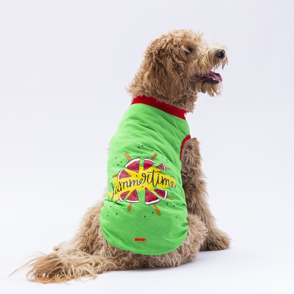 24853 Pawstar Summer Time Big T-Shirt Green 3XL-4XL-5XL-6XL-7XL(New Collection)