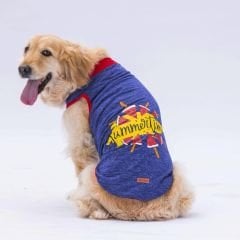 24855 Pawstar Summer Time Big T-Shirt Navy Blue 3XL-4XL-5XL-6XL-7XL(New Collection)