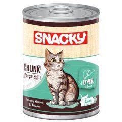 Snacky Ciğerli Kedi Konservesi 400 Gr. 12'li