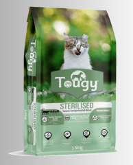 Tougy Somonlu Kısırlaştırılmış Yetişkin Kedi Maması 15 Kg.