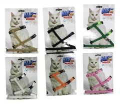 *65878-AlfCat Gögüs Tasması+Gezdirme Mix Color