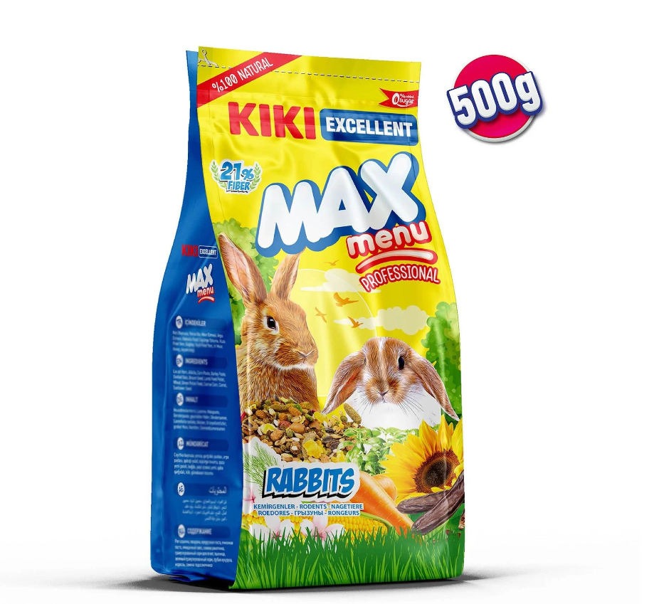 KIKI Excellent Kemirgen Tavşan Yemi 500 Gr. 12'li