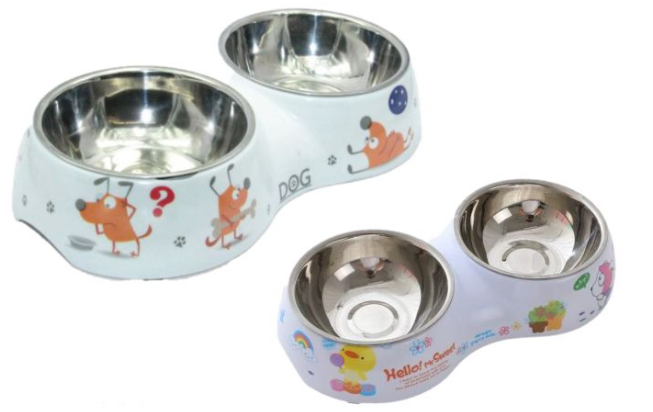 Nunbell Melamin Çelik Mama Kabı