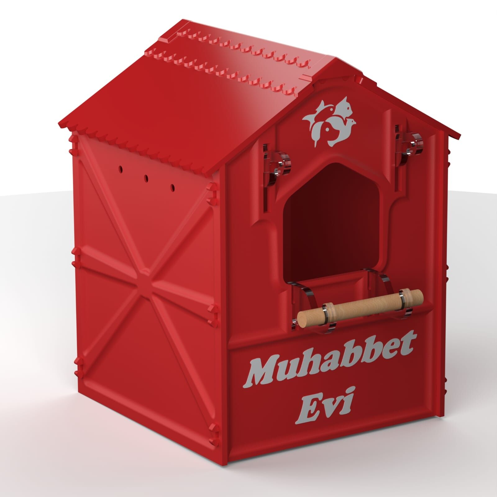 Demonte Mix Plastik Muhabbet Yuvası Mısır Granülü Hediyeli 12'li