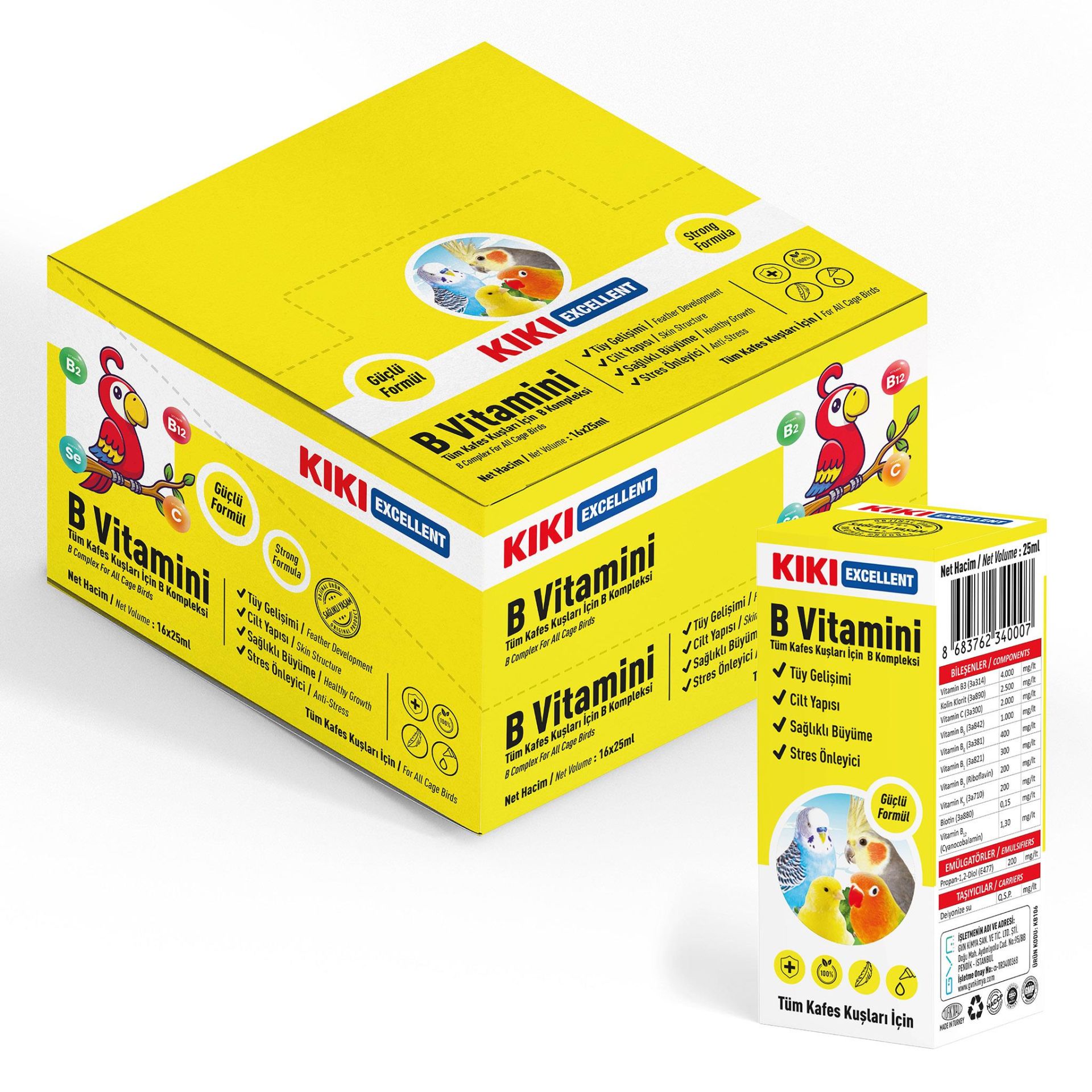 KIKI Excellent Kuş B-Vit 16'lı