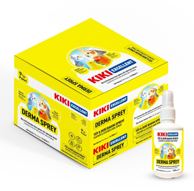KIKI Excellent Kuş Derma Sprey 100 ml 9'lu