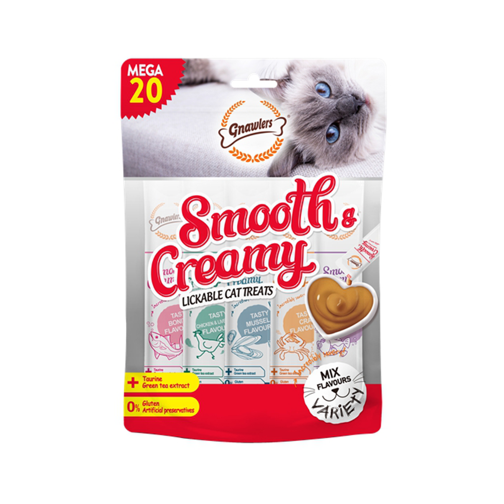 Gnawlers Mix Krema Karışık Kedi Ödül Maması (20 x 15 g)