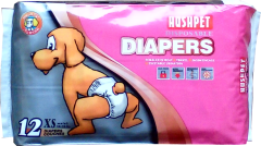 *00366-HUSHPET KÖPEK ALT TUVALET BEZİ XS 12'Lİ 2-4KG