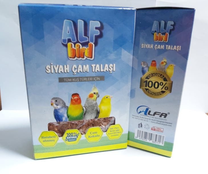 *85717-ALF Bird Siyah Çam Talaşı 6'Lı