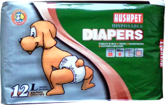 *00335-HUSHPET KÖPEK ALT TUVALET BEZİ L 12'Lİ 16-25 KG