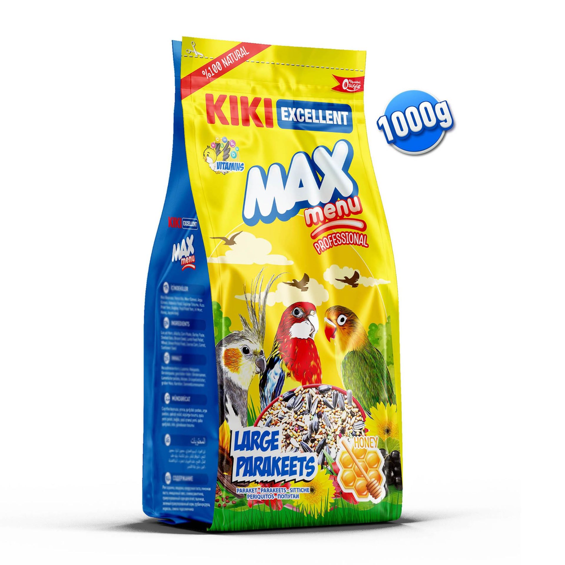 KIKI Excellent Kuş Paraket Yemi 1 Kg. 8'li