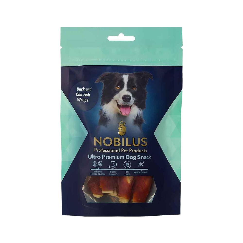 Nobilus Ördek ve Morina Balığı Sargılı Köpek Ödül Maması (80 g)
