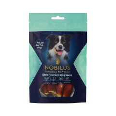 Nobilus Ördek ve Morina Balığı Sargılı Köpek Ödül Maması (80 g)