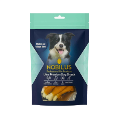 Nobilus Tavuk Etli ve Kalsiyumlu Kemikli Sargı Köpek Ödül Maması (80 g)