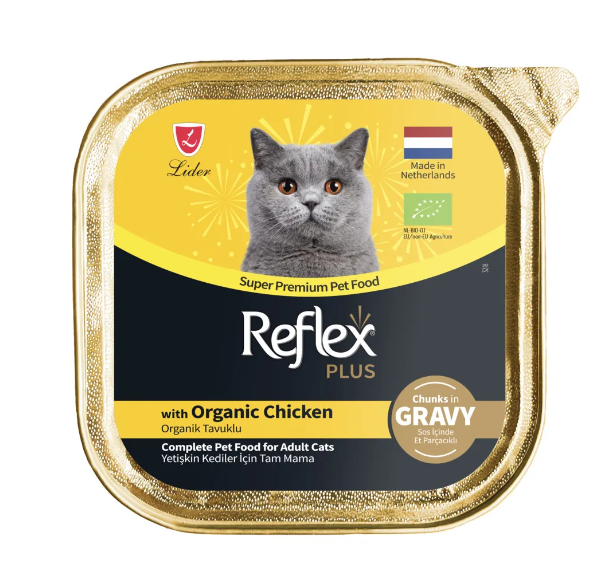 RFK-72 Reflex Plus Jöle İçinde Et Parçacıklı Organik Tavuklu 85 Gr. 16'lı