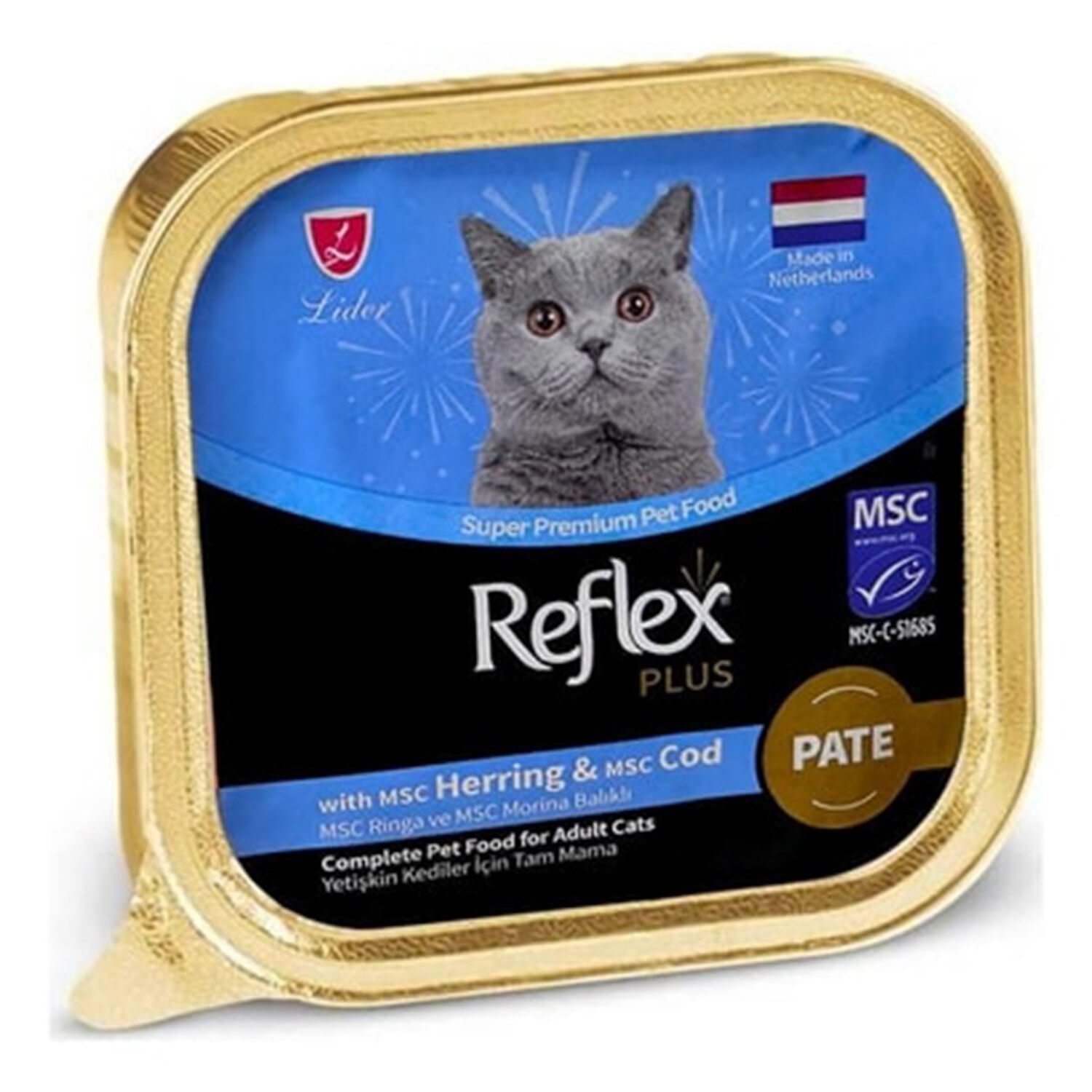 RFK-75 Reflex Plus Jöle İçinde Et Parçacıklı Ringa & Morina 85 Gr. 16'lı