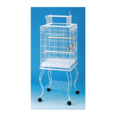 *830-901AB-Sehpalı Papağan Kafesi Beyaz(51x51x129)