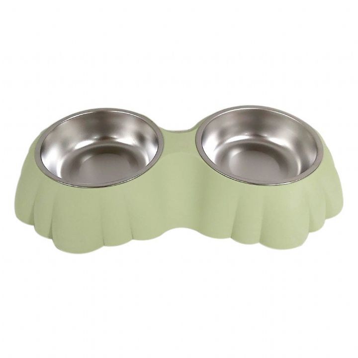 8145 NUNBELL MELAMİN ÇELİK MAMA KABI İKİLİ