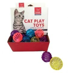 525-7012-Nunbell Kedi Oyuncak Renkli Top 48'li