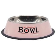 *400-8115-Nunbell Çelik Mama Kabı Renkli 30cm