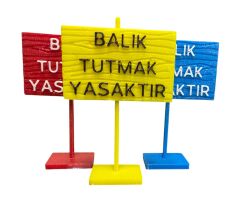 ALFA Balık Tutmak Yasak Tabelası 5x7.5 cm 10 Adet