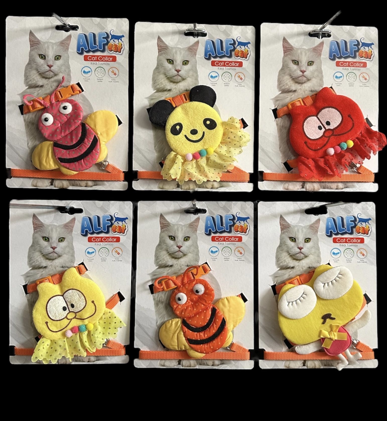 AlfCat Gögüs Tasması+Gezdirme Mix Color (FİGÜRLÜ)
