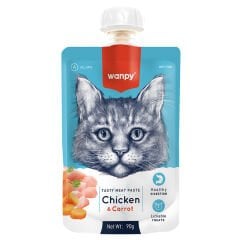Wanpy Taze Tavuklu&Havuçlu 10'lu Kedi Et Ezmesi 90 gr
