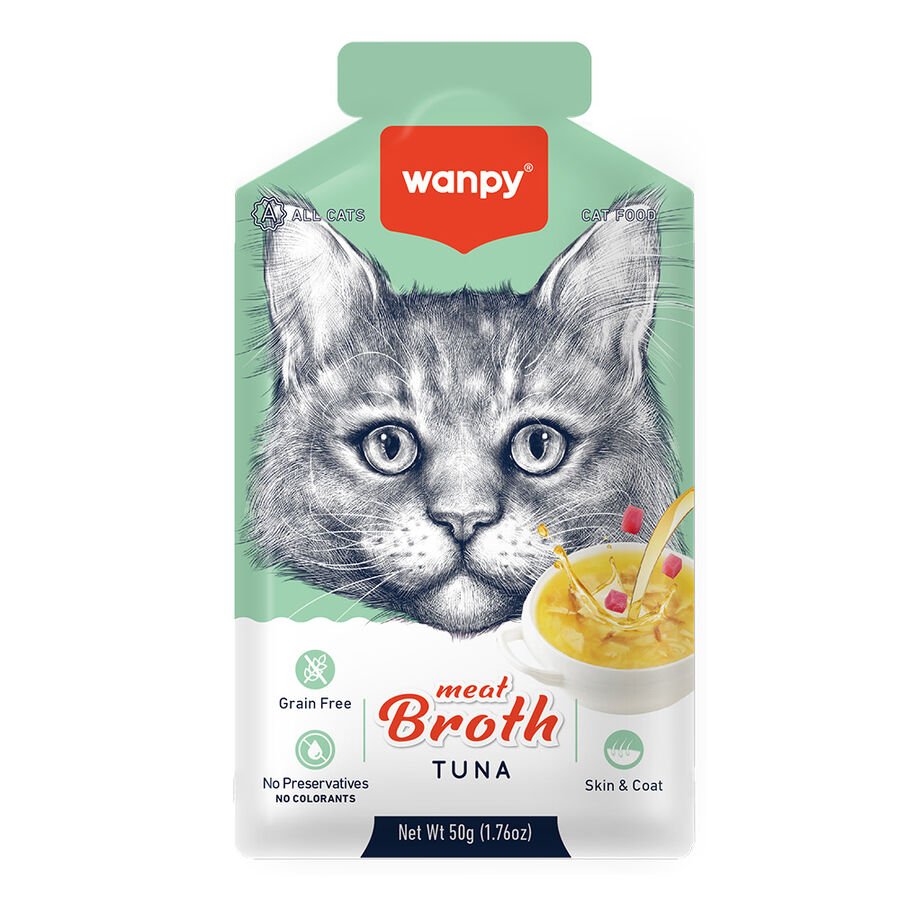 Wanpy Kediler İçin Ton Balığı Eti Çorbası 50Gr. 12’li