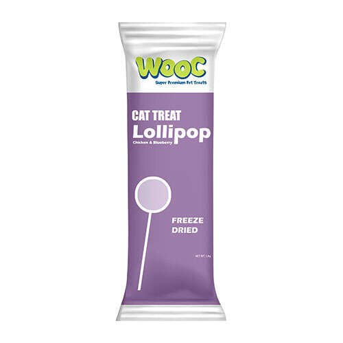 Wooc Tavuk Etli ve Yaban Mersinli Dondurularak Kurutulmuş Lolipop (1,4 g) 15'li