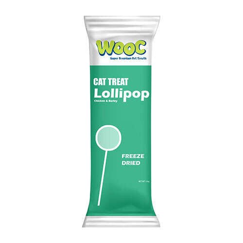 Wooc Tavuk Etli ve Arpa Otlu Dondurularak Kurutulmuş Lolipop (1,4 g) 15'li