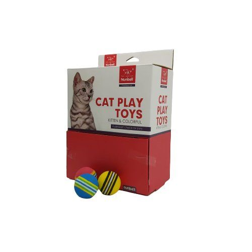 525-7005 Nunbell Kedi Oyun Sünger Top 60'lı