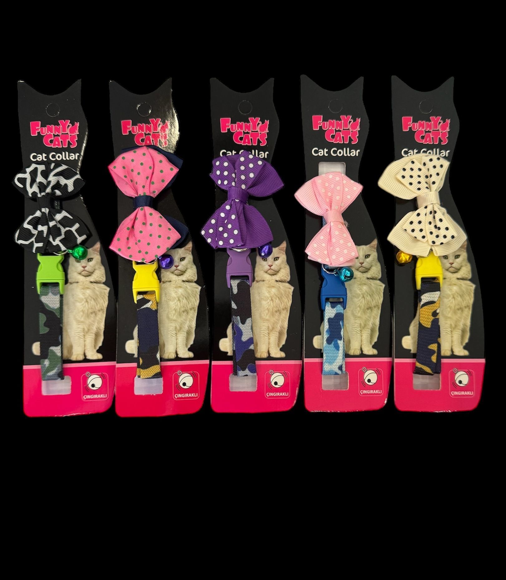 FunnyCats Papyonlu Tasma 10'lu(KAMUFLAJ DESEN)