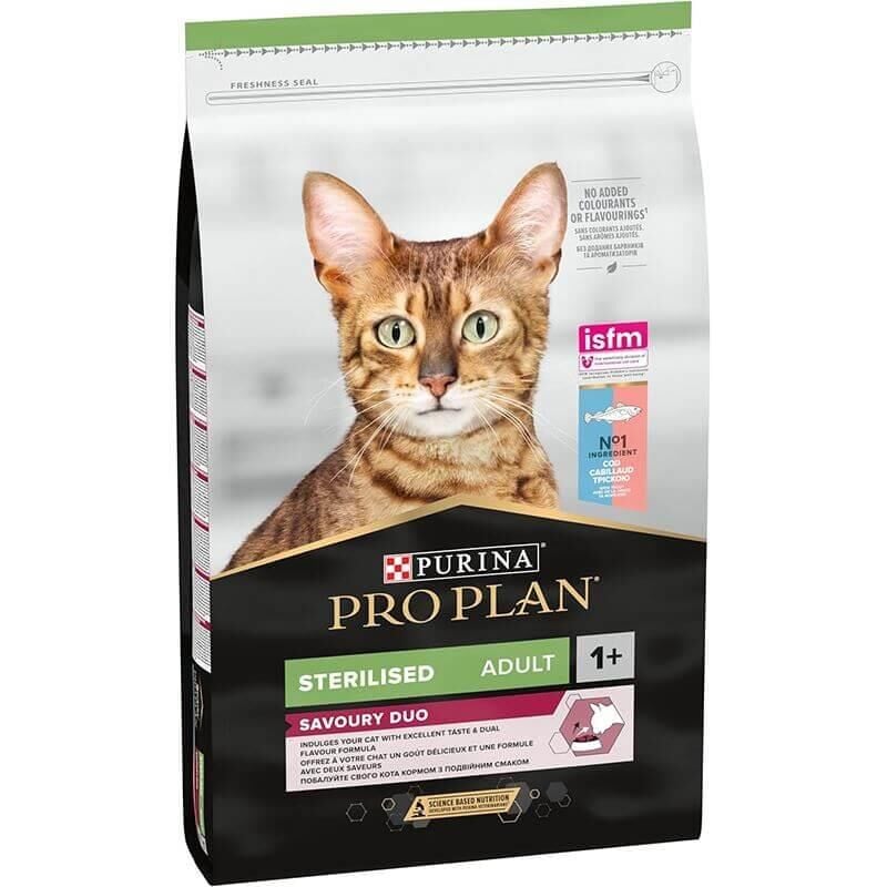 PRO PLAN 10 KG MORİNA VE OKYANUS BALIKLI KISIR KEDİ MAMASI SAVOURY DUO