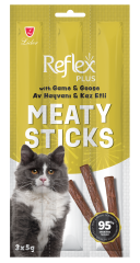 RFT-028 Reflex Cat Stick Plus Av Hayvanı ve Kaz Etli Ödül Çubuğu 3x5Gr.